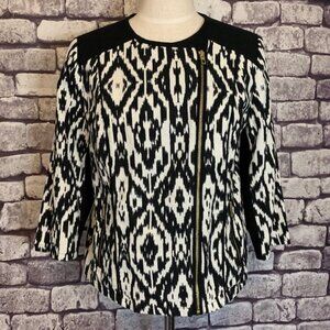 Chico's Size M Asymmetrical Zip Front Jacket